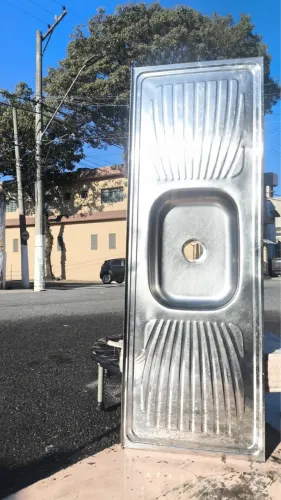 Pia aço inox semi nova