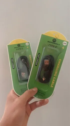 Cabo USB Tipo C Original Motorola 25W Turbo Power Carregamento Rápido
