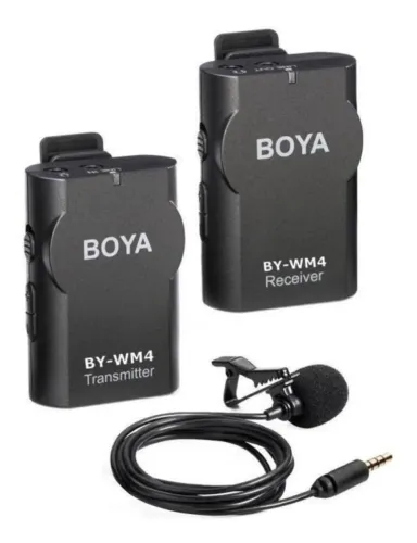 Microfone de Lapela Sem Fio BOYA BY-WM4 PRO