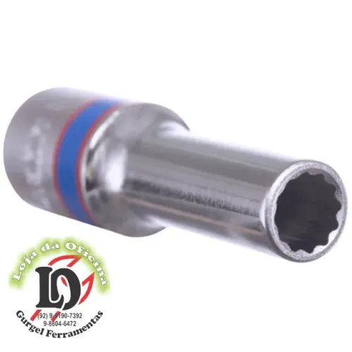 Soquete Estriado Longo 11mm - 1/2" - King Tony-KT423011M