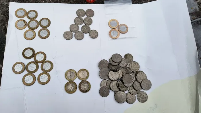 Lote de moedas antigas vintage níquel - Contem Especiais