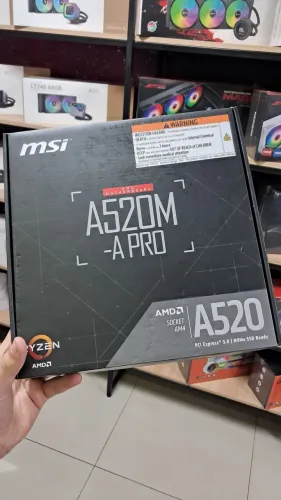 PLACA-MÃE MSI A520M-A PRO, AMD AM4, MATX, DDR4, PRETO