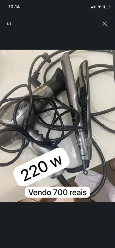 Vendo secador e chapinha ótimo estado semi novo