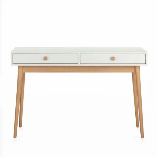 Escrivaninha Penteadeira Casavee 2 Gavetas 120 cm x 53 cm Branca