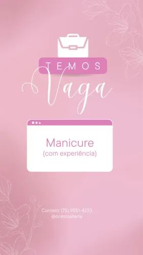 Vaga para manicure