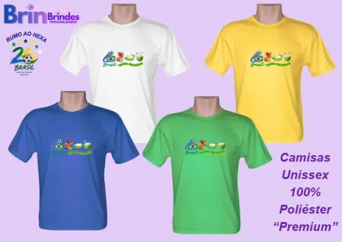 CAMISAS PERSONALIZADAS COPA DO MUNDO RUMO AO HEXA