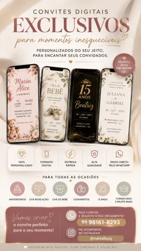 Convite Digital Personalizado para Aniversário | Convite Online