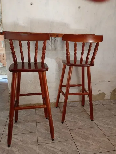 Banquetas de bar, conjunto de Duas, Com peças de Bobina 
