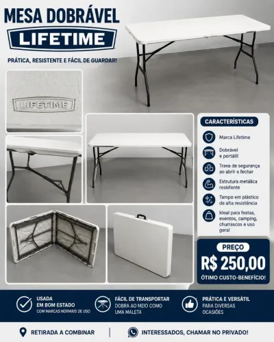 Mesa dobrável
