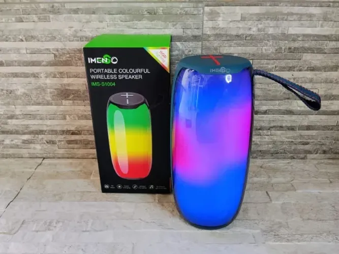 Caixa de Som Imenso IMS-S1004 Led RGB Bluetooth Portátil