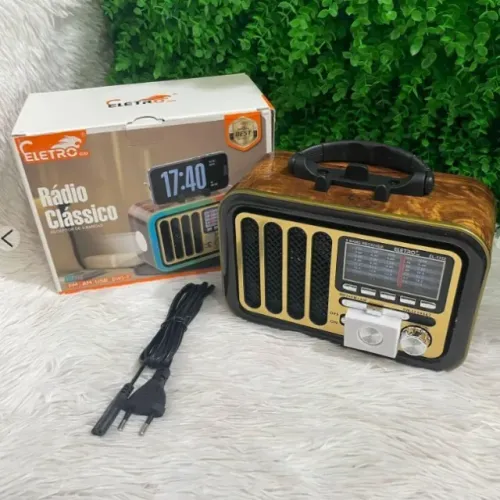 Rádio Clássico Electro 9 Bandas Usb Bluetooth
