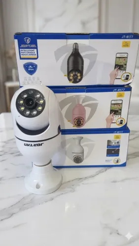 Camera de segurança rotação 360 com microfone e áudio 