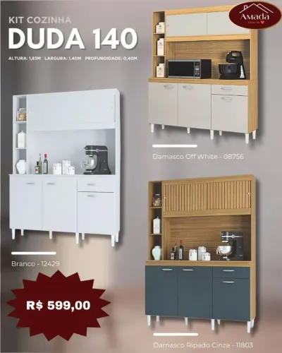 Kit cozinha DUDA 140 - à pronta entrega