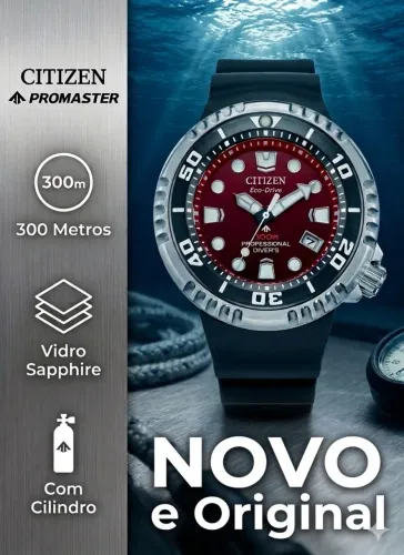Relógio Citizen Promaster Diver 300Mts BN1024-01Z - Aqualand (Novidade) Vermelho