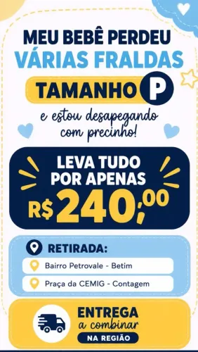 FRALDAS P - NOVAS E LACRADAS