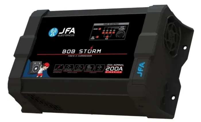 Fonte Automotiva JFA 12v 200a Bob Storm Bivolt garantia