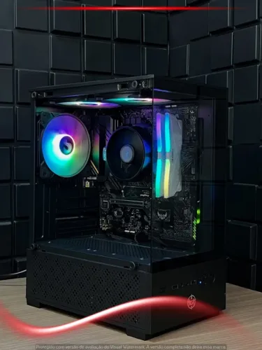 Computador Gamer Ryzen 5 5600G, 16GB, NVMe 512GB, Fonte 500W, Gabinete RGB