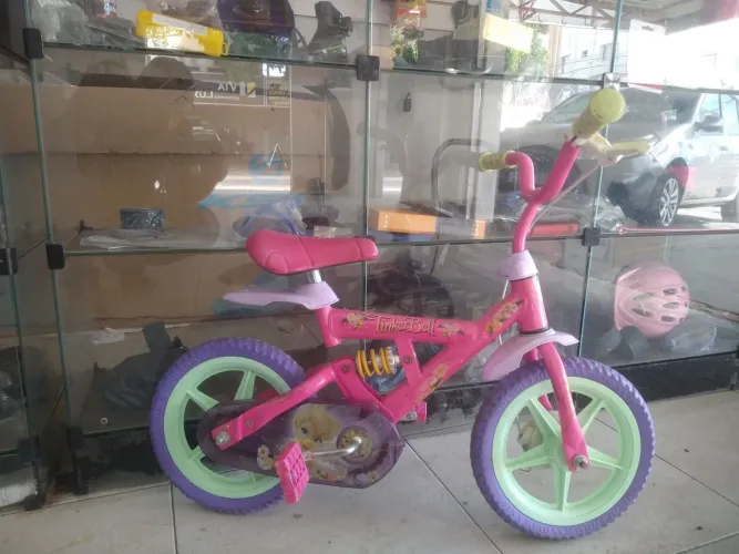 Bicicleta aro 12 feminina tinker bell