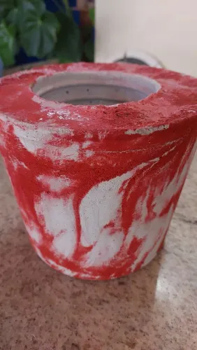 Vaso decoração ( arte em cimento)