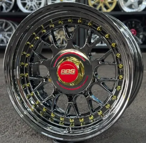 Rodas aro 15 FuraÇão 4x100 5X100 YKW Black chrome