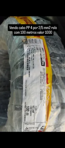 Vendo rolo de cabo PP 4 vias cada via 2,5 rolo com 100 m
