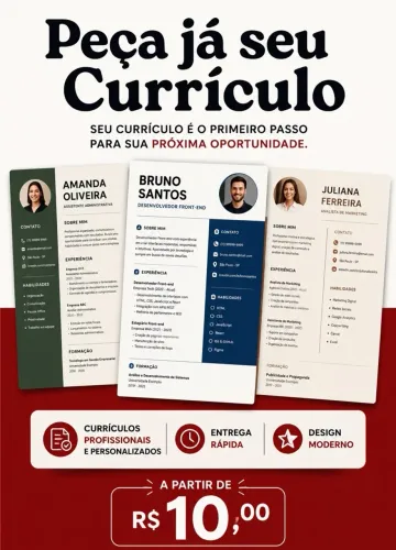 CRIAÇÃO DE CURRÍCULOS PROFISSIONAIS