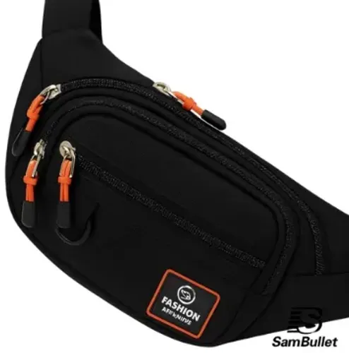 Bolsa Pochete de Peito ou Cintura Grande Nylon Enborrachado z1506