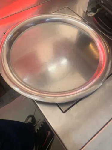 Bandeja em aço inoxidável