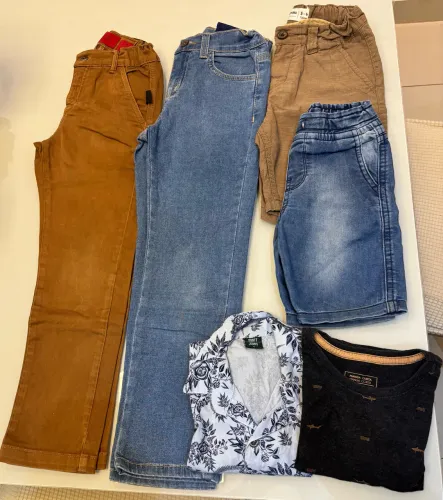 Roupas de menino 4,5,6,8 e 10 anos