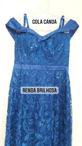 Vestido de Festa Longo Azul NOVO!