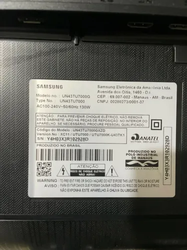 Smart tv Samsung 43 polegadas com defeito