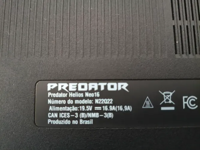 Notebook Acer Predator Helios Neo 16