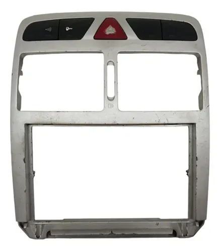 Moldura Painel Central Peugeot 307 Sw 2004 Prata