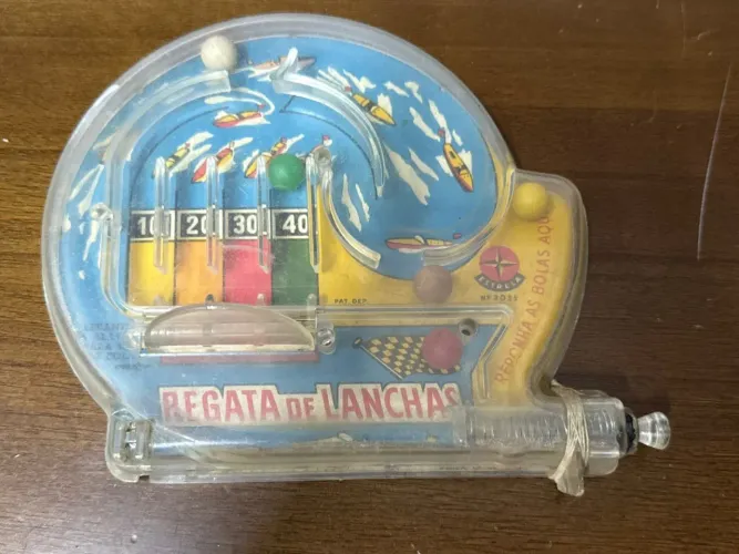 mini fliperama manual colecionável, umAntigo brinquedo vintage da marca Estrela