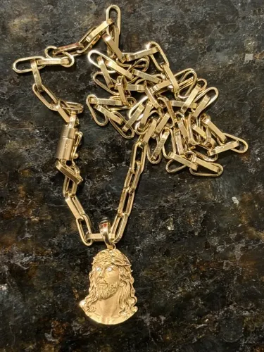 Corrente+ pingente ouro 18k