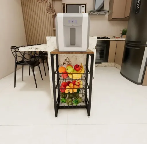 Fruteira de chão em aço NOVA