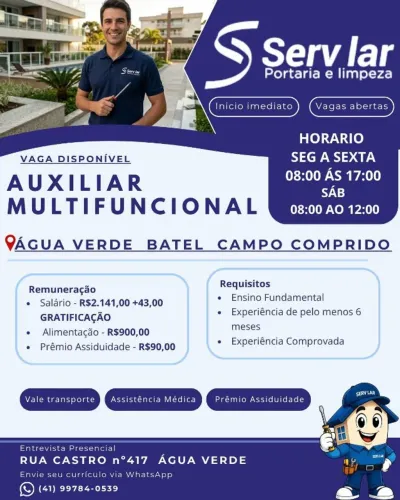 Auxiliar Multifuncional / Zelador