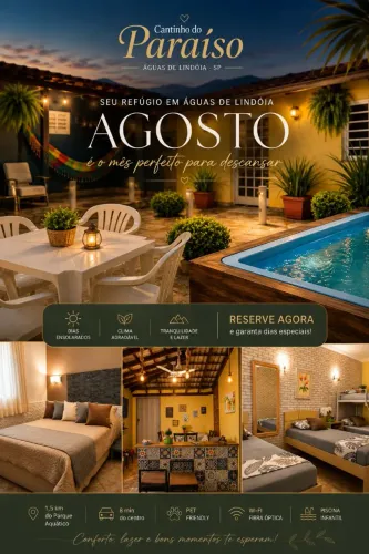 Casa de temporada em Águas de Lindóia- Cantinho do Paraíso