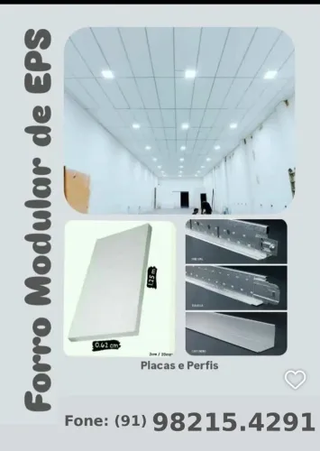 FORRO MODULAR REMOVÍVEL TÉRMICO E ACÚSTICO DE EPS ISOPOR ANTICHAMA 