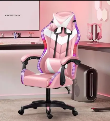 Cadeira gamer com led e massagem