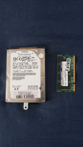 HD IDE 40GB e MEMÓRIA DDR 400 1GB PARA NOTEBOOK ANTIGOS 