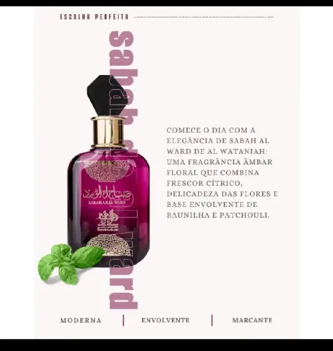 Sabah Al Ward Al wataniah perfume árabe feminino