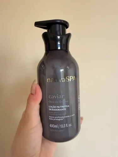 Hidratante corporal nativa spa o Boticário caviar