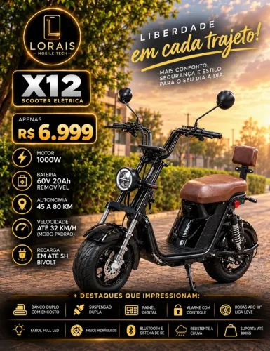 Bicicleta Elétrica X12 Max