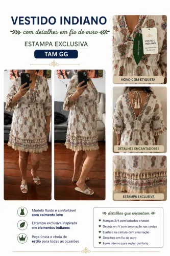 Vestido Indiano lindo