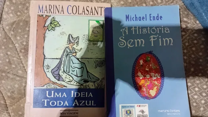 ? Kit 2 livros: A História Sem Fim e Uma Ideia Toda Azul. R$30(28,00)
