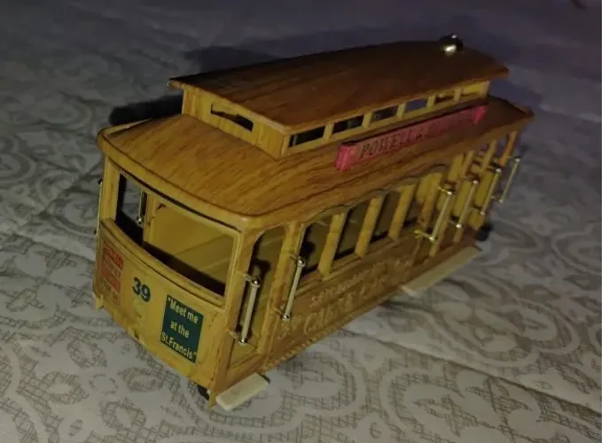 Miniatura bonde de São Francisco EUA Vintage coleção