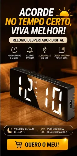 Relógio digital e despertador