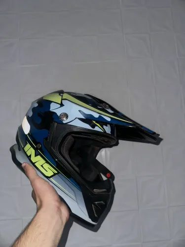 Capacete IMS Motocross Camuflado Fluor - Top, Conservado!