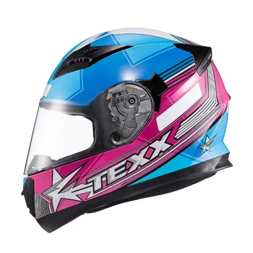 Capacete Texx Strike SuperStar Azul / Rosa - somos loja, parcelamos